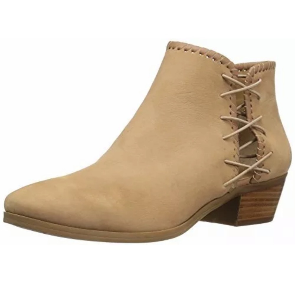 Jack Rogers Tan Raegan Leather Booties Oak Color